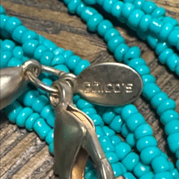 Chico’s Turquoise Multi-Strand Beaded Necklace  (BR444) - Picture 9 of 9